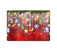 Ouyniei Merry Christmas Print Big Carpet 148 X 203 Cm Non-Slip Area Rug Plush Floor Mat For Indoor/Outdoor, Perfect For Living Room, Bedroom, Nursery, Kids Play Mat, Entryway
