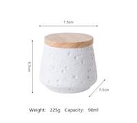 Ouyniei Mini Pet Urn, Cement Memorial Container for Small Pets, 90ml Keepsake Box for Hamster Rabbit Cat Dog Ashes and Teeth(White)