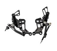 Ouyniei Motorcycle Foot Gear Shifter Lever Shifter Reversed Rearset Footpeg for 696 for Monster 796 1100 1100s for EVO Adjustable Motorcycle Footrest Rear Set