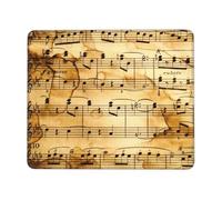 Ouyniei Music Note Print Printed Mousepad Non-Slip Desk Pad Mousepad with Stitched Edges