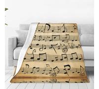 Ouyniei Musical Notes Print Ultra-Soft Blanket Light Weight Warm Winter Bed Throw Blanket For Adults Or Kids