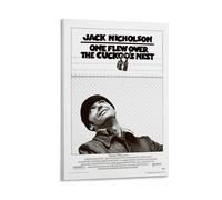 Ouyniei One Flew Over The Cuckoo's NestWall Art Home Decor Vintage Poster Retro Aesthetic Print Perfect for Living Room Bedroom Office Home StudioFrame-style12x18inch(30x45cm)