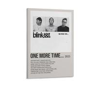 Ouyniei One More Time... by Blink-182Wall Art Home Decor Vintage Poster Retro Aesthetic Print Perfect for Living Room Bedroom Office Home StudioFrame-style24x36inch(60x90cm)