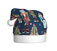 Ouyniei Women'S Nutcracker Ballet Xmas Dance Printed Christmas Hat For Adult Christmas Decorative Hat