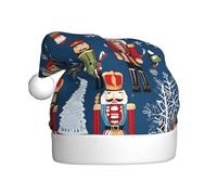 Ouyniei Women'S Nutcracker Ballet Xmas Dance Printed Christmas Hat For Adult Christmas Decorative Hat