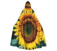 Ouyniei You Are My Sunshine Sunflower Print Adult Unisex Robes Capes Hooded Cloak For Cosplay Halloween Carnival Costumes Party