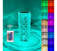 OUYOFI Crystal Lamp 16 Colors Changing Diamond Table Touch Control Bedside with USB Port Romantic Rose Acrylic LED Night Light Remote for Bedroom Living Room Party Christmas Decor