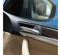 OuyOo 4pcs Carbon Fiber Car Interior Door Handle Frame Sticker for BMW X5 E70 X6 E71 2008-2013 Accessories