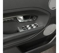 OuyOo ABS Car Styling Door Window Button Panel Cover Trim for Range Rover Evoque 2012-2019 LHD Car Interior Accessories 4 Styles