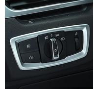 OuyOo Car Interior ABS Chrome Headlight Switch Frame Trim Sticker For BMW X1 F48 2016 2017 For BMW X2 F47 2018 Car Accessories