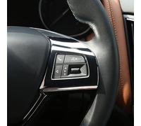 OuyOo For Maserati Ghibli Quattroporte Levante 2016-2018 Steering Wheel Button Decoration Frames Cover Trim ABS interior accessories
