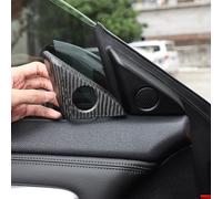 OuyOo For Nissan GTR R35 2008-16 Car Door Horn Speaker Decoration Real Carbon Fiber Car Styling Car Interior Modification Accessories