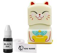 OUYOOLE Name Stamp for Kids Clothing, Custom Seal with Refill Ink, Personalized Name Stamp for Clothes
