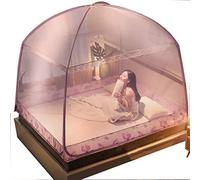 OUYOXI Pop Up Mosquito Net, Portable Travel Mosquito Net Foldable 3 Door Anti-Mosquito Net Camping Curtain with Bottom Anti Mosquito Bites Easy Installation 170Cm High,E,150x200cm