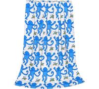 OUYTXBS Monkeys Lightweight and Comfortable Ultra-Soft Warm Micro Fleece Bed Couch Living Room Blanket (Blue, 60"x50")