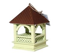 OUYUE Bird Feeding Station Wooden Wild Bird Feeder Garden Seed Feeder Traditional Bird Table For Outdoor Garden Garden Bird Feeder(A)