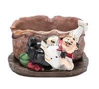 OUYUE Cigar Ashtray For Smokers European Chef Shape Resin Ashtray Creative Desktop Decoration Ash Tray Home Personality Ash Holder Fashion Ornaments Ashtray For Home(Lie right)