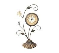 OUYUE Mantel Clock Table Clock Vintage Old Table Clock Retro Silent Battery Operated With Quartz Movement Clock For Bedroom Fireplace Ornaments