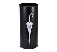 OUYUE Office Umbrella Stand Organizer Round Umbrella Holder Cane Stand Freestanding Bucket for in The Entrance Passage for the Front Door(A-Black)