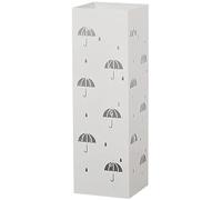 OUYUE Office Umbrella Stand Organizer Wrought Iron Umbrella Stand Creative Hollow Shape Storage Rack Hotel Villa Lobby Bucket for the Front Door(D-white)