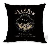 OUZ Fourth Wing Merch, Basgiath War College Double Sided Throw Pillow Cover, Dragon Inspired Gift Birthday Graduation Home Decor 18x18 Inches (Black 04)