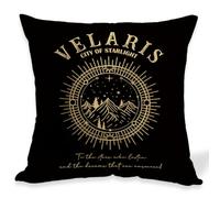 OUZ Velaris City of Starlight, The Night Court Pillow Cover Gift, 2 Sided Pillowcase, Velaris Acotar Merch Gift, Birthday Gift Pillow Case Decor Square Cushion Cover, Home Decor18x18Inch