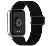 OUZAN Compatible with Redmi Watch 6/5/4 Nylon Strap, Soft Durable Replacement Wrist Watch Strap Compatible with Xiaomi MI Band 9/8 Pro, Adjustable Sport Wristband for Men Women(Black)
