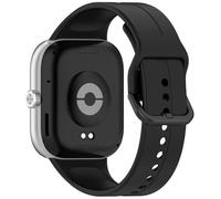 OUZAN Compatible with Redmi Watch 6/5/4 Silicone Strap, Soft Durable Replacement Wrist Watch Strap Compatible with Xiaomi MI Band 9/8 Pro, Adjustable Sport Wristband for Men Women(Black)