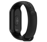OUZAN Compatible with Xiaomi Mi Band 10/9/8 Silicone Strap, Soft Durable Replacement Watch Band with Secure Buckle, Adjustable Sport Wristband for Men Women(Black)