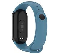 OUZAN Compatible with Xiaomi Mi Band 10/9/8 Silicone Strap, Soft Durable Replacement Watch Band with Secure Buckle, Adjustable Sport Wristband for Men Women(Blue)