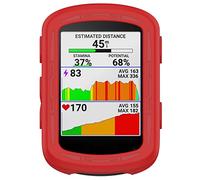 OUZAN Silicone Case Compatible with Garmin Edge 840/540 Solar, Shockproof Protective Cover, Non-Slip Bicycle GPS Holder, Skin for Cycling Computer, Scratch-Resistant Soft Skin(Red)