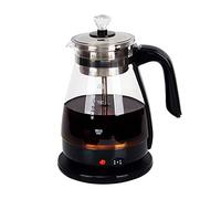 OUZBEM Compact Electric Kettle, Glass Teapot 600 W, Black (Size : B) vision