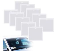 OUZHOU 10 Pcs Parking Permit Holders for Car Windscreen, Clear Self Adhesive Card Windscreen Holder Tax Disc Square Ticket Holders, Van Caravan 4.1 x 4.1In