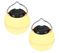 OUZHOU 2 Pack Camping Lantern Rechargeable, Camping Lights for Tents Adjustable Brightness 3 Light Modes, No Flicker and Gentle Eye Protection Camping Lamp for Emergency, Fishing, Hiking