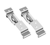 OUZHOU 2 Pcs Number Plate Clips, Trailer Number Plate Holder, Stainless Steel Number Plate Clips, Frame Number Plate Holders Stainless Spring Loaded Steel for Trailers Caravans Trucks