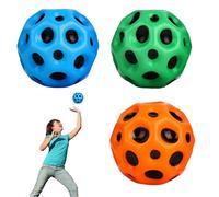 OUZHOU 3PCS Space Moon Ball, 70MM Mini Bouncing Sensory Toy, Easy to Grip and Catch Sport Training for Kids Pets Party