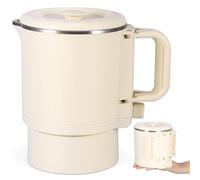 OUZHOU Collapsible Kettle, Portable Camping Kettle Electric with 2 Temperature Setting, 1L 304 Stainless Steel Foldable Electric Water Boiler, 600W Fast Heating Travel Kettles for Hiking Camping