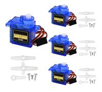 OUZHOU SG90 Servo Motor, 4PCS Metal Geared Motor Kit for ALL kind RC Toys, RC Drone/Car/Airplane/Helicopter/Vehicles/Flugzeug/Robots/Compatible with Arduino Projects and Raspberry Pi