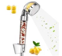 OUZHOU Shower Filter Refill 3 Pack Lemon Vitamin C Aromatherapy Tablets, Natural Plant Powerful Effective Water Filtration Softens Hard Water Vitamin C Filter Set for Soften Hard Water