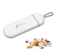 OUZHOU Small Pill Box, Pill Organizer for Travel, Pill Box Organiser Moisture-Proof Small Pill Box Medication Organizer with 3 Compartments for Daily Travel Work Vitamins Medication