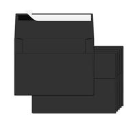 Ouzoustate A2 Envelopes Black 100 Pack 4.375x5.75 Invitation Envelopes Self Seal for Wedding Birthday Party Baby Shower Thank You Notes, Greeting Cards (black)
