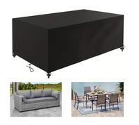 OUZUIU Garden Furniture Covers Waterproof Outdoor Patio Furniture Covers 160x80x50cm/LxWxH 420D Oxford,for Rattan Set,Sofa Table Chair Set Cover,Anti-UV Rain Snow Dust Wind-Proof Cold protection
