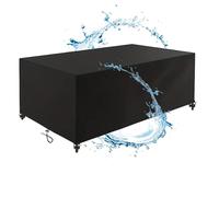 OUZUIU Garden Sofa Protective Cover, 145x80x55cm/LxWxH 420D Tear-Resistant Oxford Fabric Waterproof Windproof UV-Resistant, for Covering Patio Benches, Rattan Furniture Protective