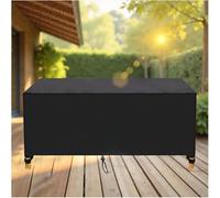 OUZUIU Rectangular Outdoor Furniture Cover 255x195x80cm/LxWxH 420D Oxford Waterproof Patio Table Cover with Windproof, Rainproof, Sunscreen for Outdoor Tables, Chairs, Patios, Gardens, Black