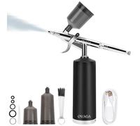 Ovaga 32PSI Airbrush Kit, Rechargeable Cordless Airbrush Compressor, Auto Handheld Airbrush Gun, Airbrush Set Portable Wireless Air Brush for Barber, Nail Art, Cake Decor