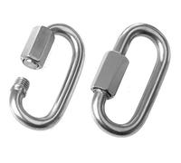 OVAL 2 PACK LOCKING Climbing Sports Cable Machine Carabiner Snap Hook Clip 2.95inch M8-8mm lock Snap Hooks Heavy Duty Stainless Steel Key Chain Clip Fit for Gym,Climbing,Camping,Travelling