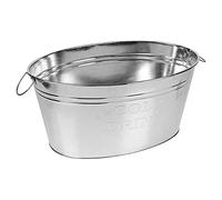 Oval 25Lt Galvanised Metal Cold Drink Ice Bucket Bottle Cooler Tub (1)