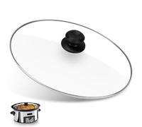 Oval 8 Quart Slow Cooker Glass Lid Fit for Crock Pot 8 Q Slow Cooker and Fit for Hamilton Beach 8q Glass Pot Lid, Slow Cooker Pot Lid Replacement Part, 1 Pack