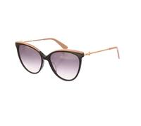 Oval Acetate Sunglasses with Metal Details- female- Longchamp- Sunglasses- Black- ONE SIZE- Accessories ONE SIZE