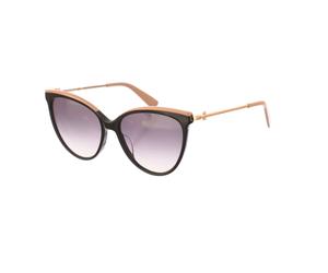 Oval Acetate Sunglasses with Metal Details - female - Longchamp - Sunglasses - Black - ONE SIZE - Accessories ONE SIZE